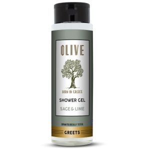 Shower Gel with Organic Olive Oil, Sage & Lime Extracts